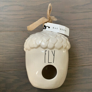 New Rae Dunn FLY Acorn Birdhouse